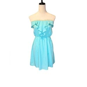 Gianni Bini aqua junior size small tube top dress